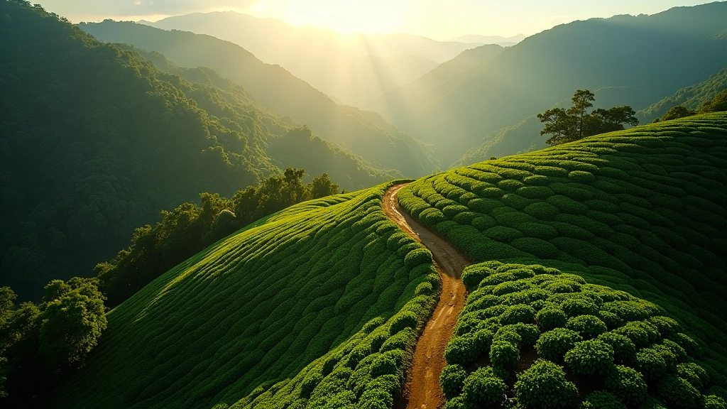 Plantación de café en las montañas de Puerto Rico